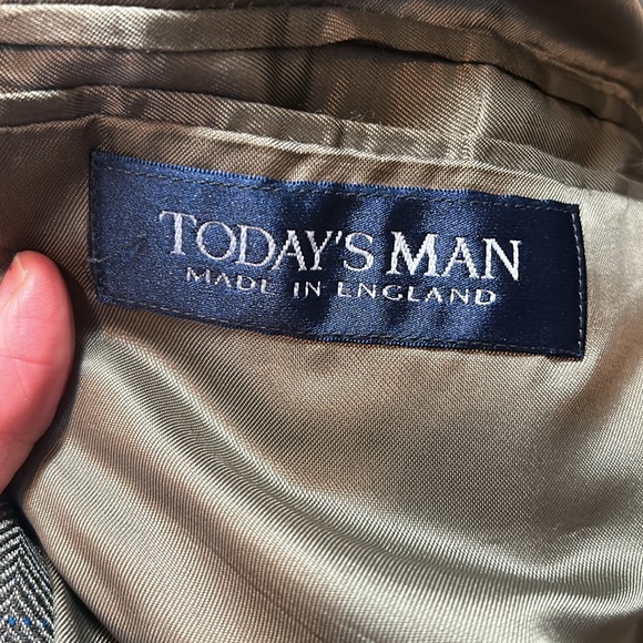Today’s Man herringbone sport jacket made in England 40R - Picture 4 of 10